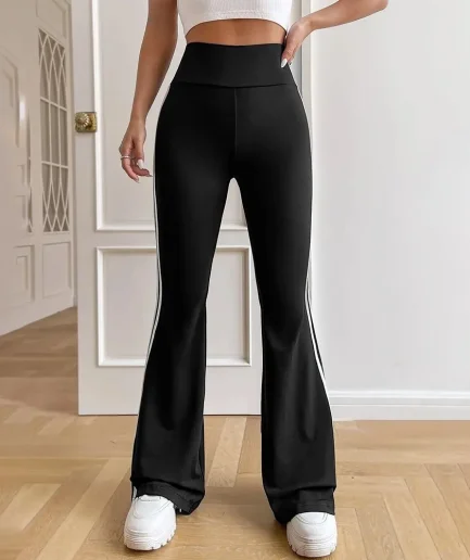 RedPeony Women Outfit Pant Street Chic Clothes Slim Casual Flare Pants Hight Waist Fashion Micro Pull Women's Trousers