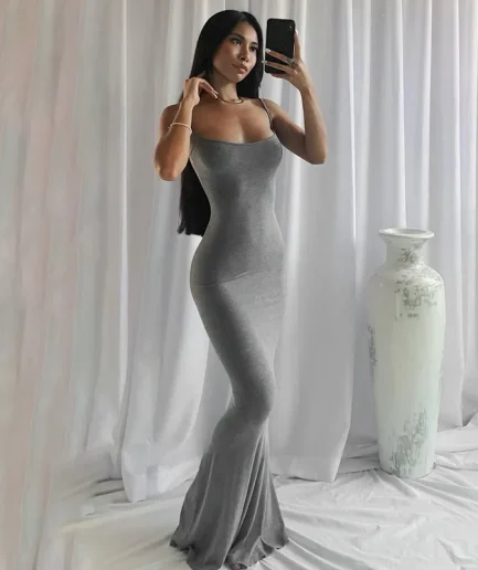 RedPeony Women Summer 2025 Sleeveless Backless Sexy Elegant Bodycon Dress Birthday  Party Club Sundress Women Maxi Dress