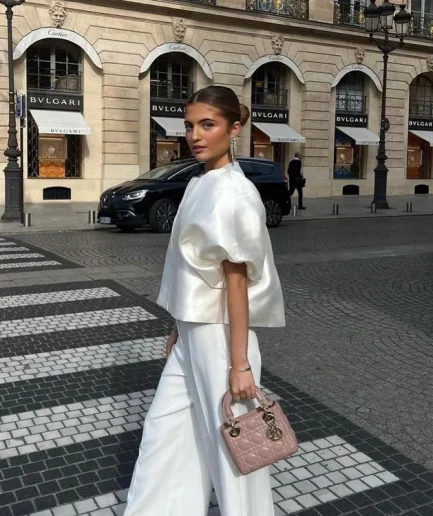 RedPeony 2025 Sping Summer Fashion Lady Tops Women White Lantern Short Sleeve Loose Female Shirts Satin Elegant Ruffle Shirt