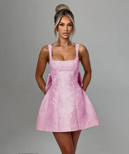 2025 Summer New Embroidery Short Dress Women Sexy Straps Backless Holidays Party Dress Fashion A-line Slim Women Mini Dress