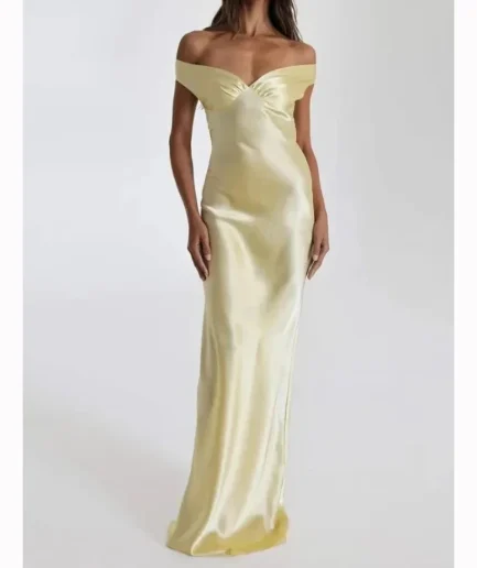 Elegant Clothing Women Gown Fashion V Neck Sleeveless Club Party Evening Dress New Summer Satin Bow Backless Sexy Maxi Dress