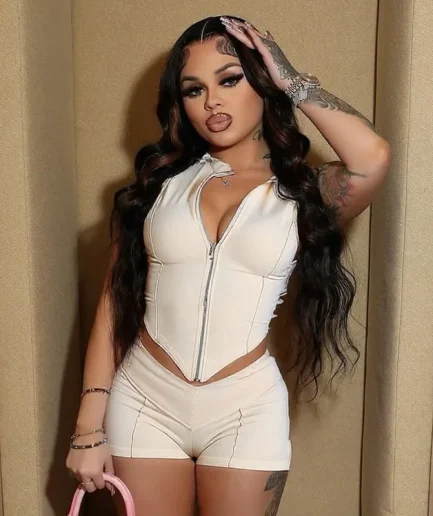 Women Summer Fashion Lines Patchwork Zipper Cardigan Irregular Crop Top+Skinny Peach Hip Shorts Simple Women 2 Piece Short Set