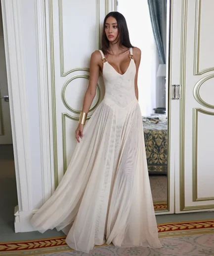 RedPeony Sexy See Through Mesh Maxi Summer Dress Women Elegant Long Dresses Woman Backless Prom Evening Dresses